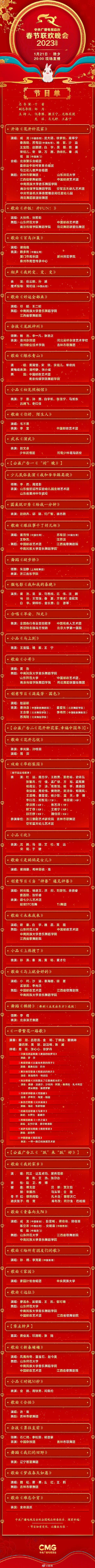 北京台的春晚节目单（2023北京台兔年春晚节目单公布） 1