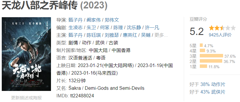 天龙八部之乔峰传什么时候上映（2023年天龙八部之乔峰传 ） 3
