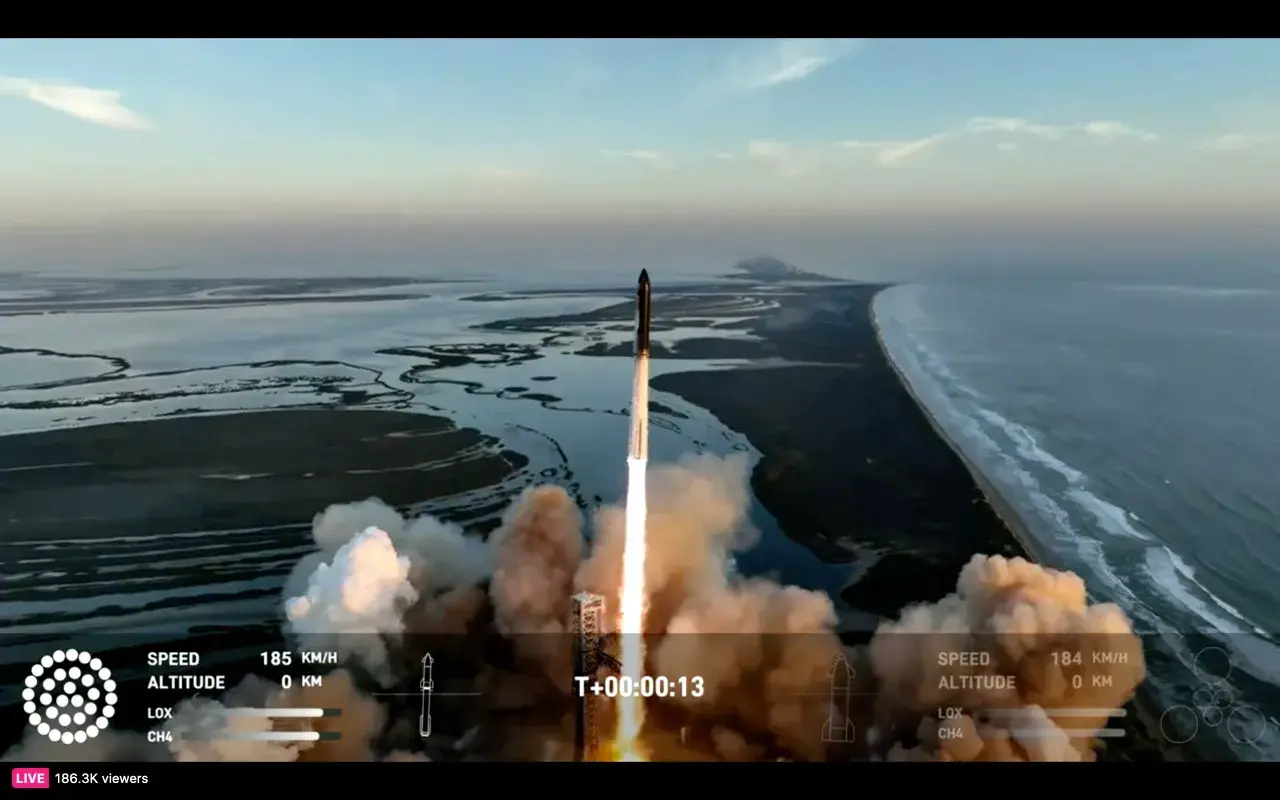 马斯克SpaceX星舰发射失败（马斯克的第二次星舰飞行测试再次失败） 3